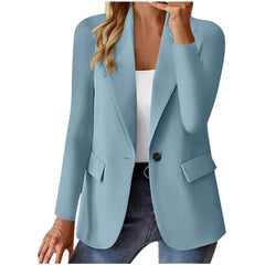 Women’s Lapel Button Casual Commuter Long-Sleeve Suit Jacket