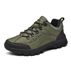 Men’s Autumn Winter Leather Low-Top Hiking Sneaker Boots Outdoor Shoes