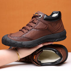 Thickened Casual Fleece-lined Warm Snow Boots Outdoor Non-slip Hiking Shoes