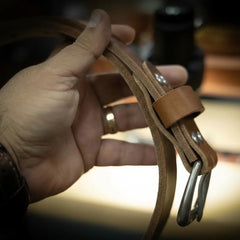 Men's Leather Belt - Oak Brown