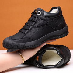 Thickened Casual Fleece-lined Warm Snow Boots Outdoor Non-slip Hiking Shoes