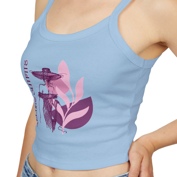 Allure Outfits Floral Fashion Crop Tank — Women's Spaghetti Strap Top