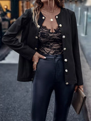 Solid Color Long Sleeve Outerwear