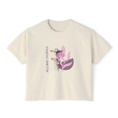 Boxy Tee — 'All I Need Is Plants' Minimal Botanical Graphic