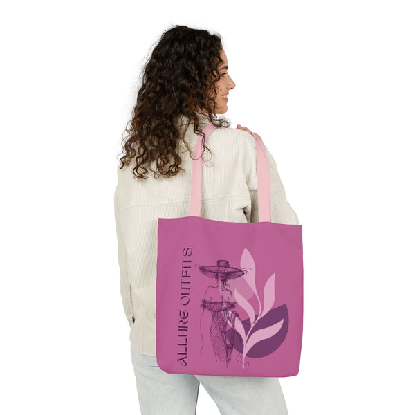 Tote Bag — Pink Botanical Fountain Canvas Tote (Allure Outfits)
