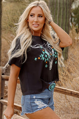 Reya aztec Graphic T Shirt
