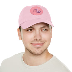 Pink Floral Allure Outfits Leather Patch Baseball Cap