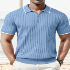 Fashion Men's Polo Shirt V-neck Business T-shirt