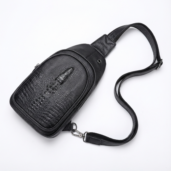 Crocodile Leather Sling Bag – Bold & Refined