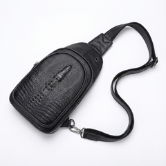 Crocodile Leather Sling Bag – Bold & Refined
