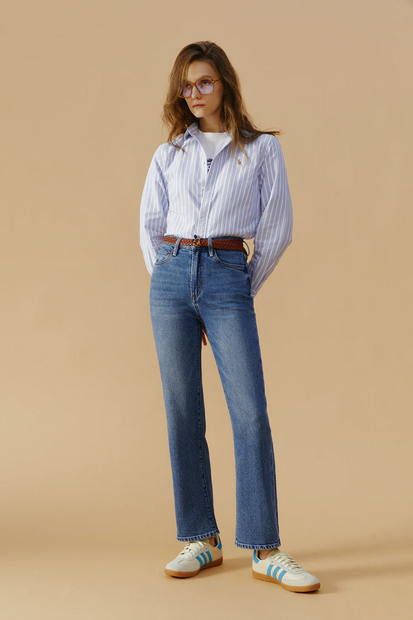 Chelsea High Rise Straight Crop Jeans HJ005