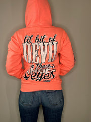 Lil Bit Of Devil in these Angel Eyes Hoodie