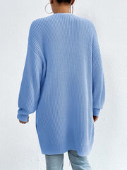 Laid Back Mid-Length V Neck Knit Cardigan Outerwear | NCS