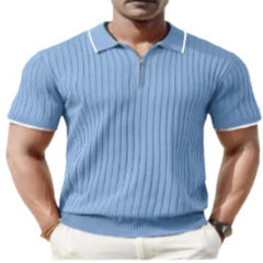 Fashion Men's Polo Shirt V-neck Business T-shirt