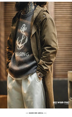 Men’s Maden Retro M51 Hooded Cotton Windbreaker Mid-Length Jacket