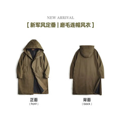 Men’s Maden Retro M51 Hooded Cotton Windbreaker Mid-Length Jacket