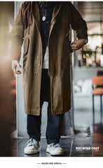 Men’s Maden Retro M51 Hooded Cotton Windbreaker Mid-Length Jacket