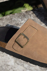 Ariyah Suede Buckle Detail Slippers