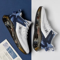 Men’s Breathable Mesh Running Sneakers Outdoor Sports Cushioning Shoes Black