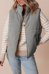 Taytum Stand Zipped Puffer Vest