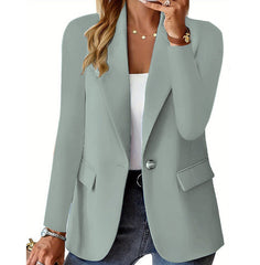 Women’s Lapel Button Casual Commuter Long-Sleeve Suit Jacket