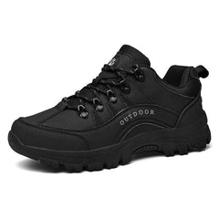 Men’s Autumn Winter Leather Low-Top Hiking Sneaker Boots Outdoor Shoes